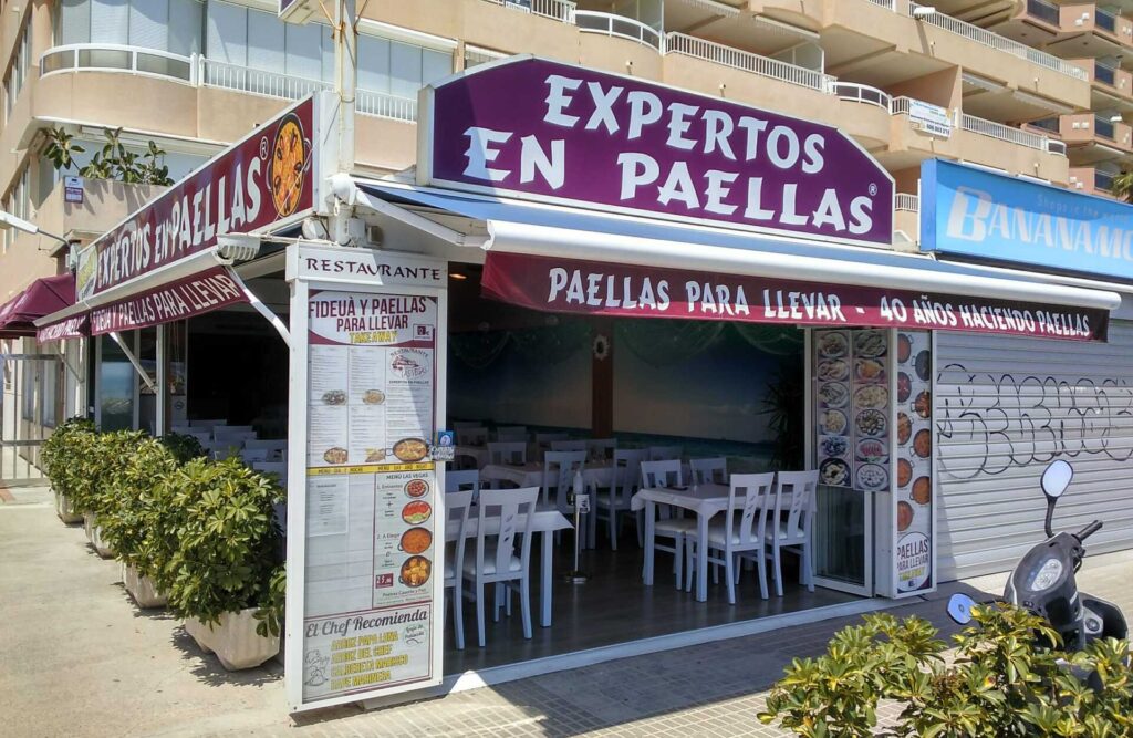 Paellas Peñíscola, restaurante experto en paellas Peñíscola. Local de el restaurante Las Vegas.